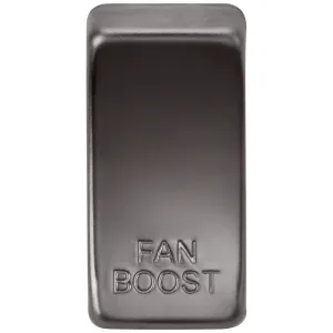 Switch cover marked "FAN BOOST" - Black Nickel