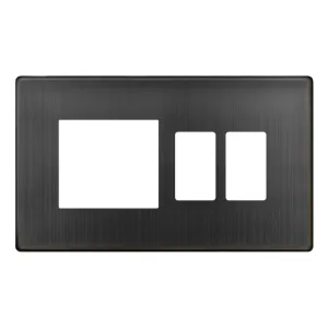 2 GANG GRIDPRO WITH TWIN NEW MEDIA APERTURE COVER
