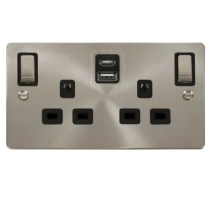 2G 13A SW SKT 4.2A A&C USB INGOT FPBS BK