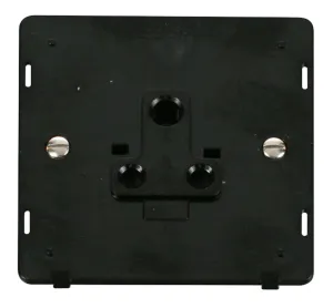 1 Gang 5A Round Pin Socket Outlet Insert - Black