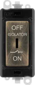 10A 3 POLE FAN ISOLATION SWITCH - BLACK INSERT - A