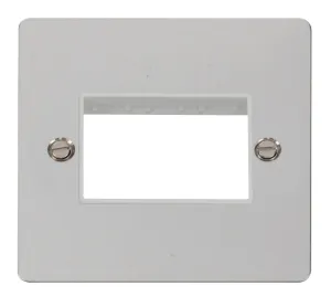 1 Gang Plate Triple Switch Aperture  - White