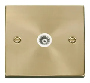 Single Isolated Coaxial Socket Outlet - White