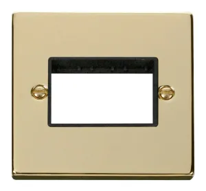 1 Gang Plate Triple Aperture - Black