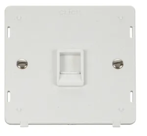 Single RJ11 Socket Outlet Insert - White