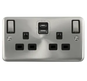 2G 13A SW SKT 4.2A A&C USB INGOT DPSC BK