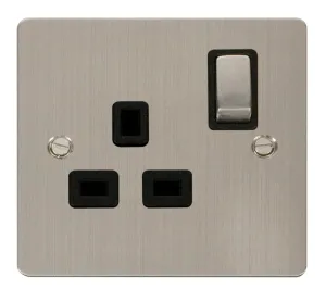 Ingot 1 Gang 13A DP Switched Socket  - Black