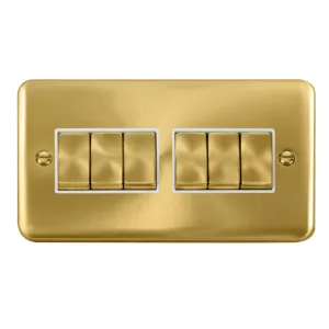 10AX Ingot 6 Gang 2 Way Plate Switch