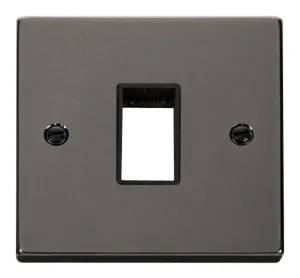 1 Gang Plate Single Aperture - Black