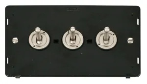 10AX 3 Gang 2 Way Toggle Switch Insert - Pearl Nic