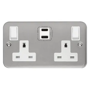 METAL CLAD 13A 2 GANG SWITCHED SAFETY SHUTTER SOCK
