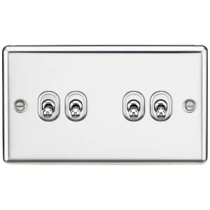 10AX 4G 2-way Toggle Switch - Polished Chrome