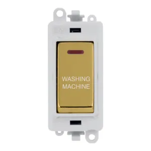 20AX Double Pole Switch With LED Module - Polar Wh