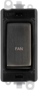 20AX Double Pole Switch Module - Black - Matt Bron