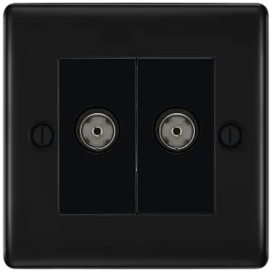 NEXUS METAL MATT BLACK DOUBLE ISOLATED SOCKET FOR