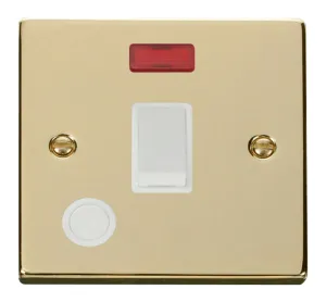 20A 1 Gang DP Switch With Flex Outlet And Neon - W