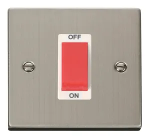 Deco - 50A 1 Gang Double Pole Switch - Red Rocker