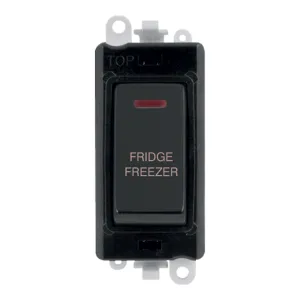 20AX Double Pole Switch With LED Module - Black -