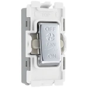 GRID 20AX SWITCH MODULE 2 WAY, SP - CHROME