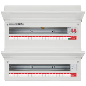 DOUBLE ROW CONSUMER UNIT 48 MOD 43 WAY UNPOPULATED
