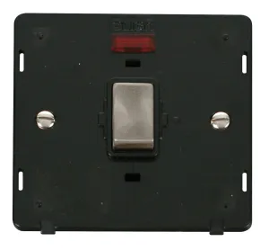 Ingot 20A 1 Gang DP Switch With Neon Insert - Blac