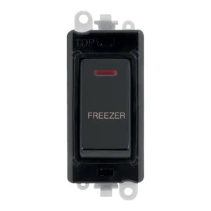 20AX Double Pole Switch With LED Module - Black -