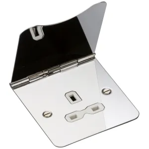 13A 1G Unswitched Floor Socket - Polished Chrome w