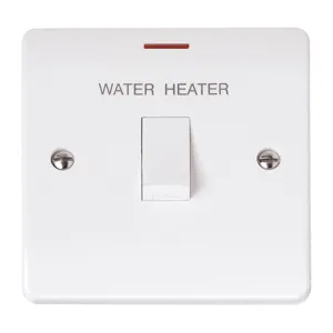 20A DOUBLE POLE 'WATER HEATER' SWITCH WITH LED