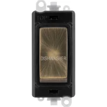 20AX Double Pole Switch Module - Black - Antique B