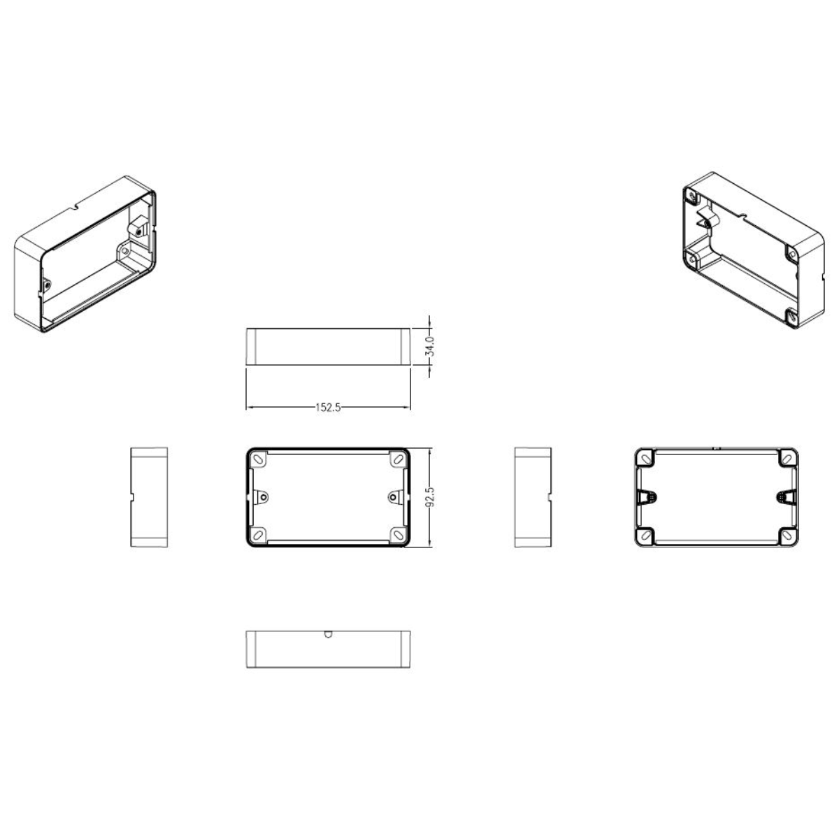 Box, 2 Gang Surface