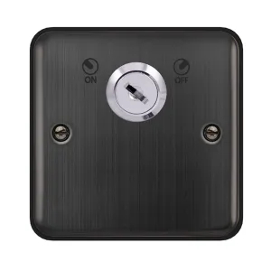 20A DOUBLE POLE 1 GANG PLATE KEY LOCKABLE SWITCH -