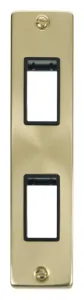 Double Architrave Plate & Aperture - Black