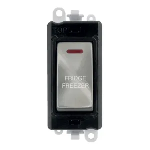 20AX Double Pole Switch With LED Module - Black -