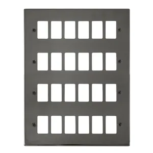 24 Gang GridPro Frontplate - Black Nickel