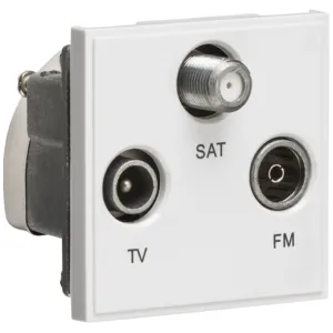 Triplexed TV /FM DAB/ SAT TV Outlet Module 50 x 50