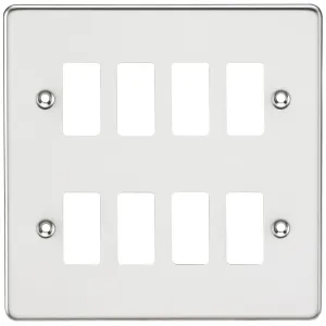 Flat plate 8G grid faceplate - polished chrome