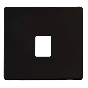 SINGLE RJ11/45 SKT OUTLET PLATE - MB