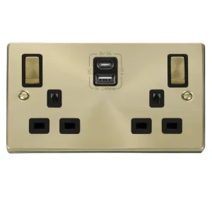 2G 13A SW SKT 4.2A A&C USB INGOT VPSB BK