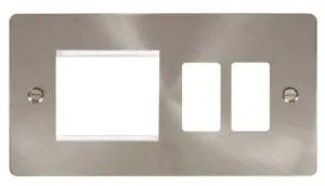 Hotel Accessory Plate - 2 Gang Gridpro Frontplate