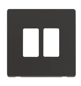 GRIDPRO 2 GANG DEFINITY PLATE MB