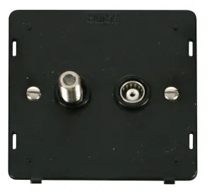 Satellite & Isolated Coaxial Socket Insert - Black