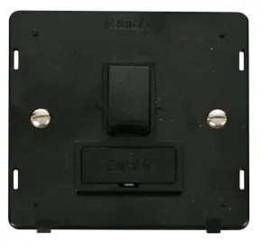 13A Fused Switched Connection Unit Insert - Black