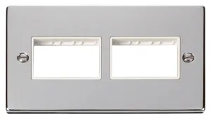 2 Gang Plate (3 x 3) Aperture - White