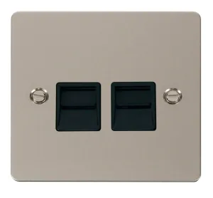 Twin Telephone Socket Master  - Black