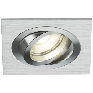 Ambar Single Tilt Square Downlight Brushed Chrome
