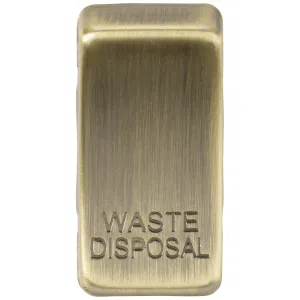 Switch cover "marked WASTE DISPOSAL" - antique bra