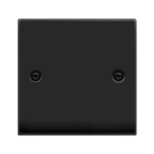 VP MATT BLACK 1 GANG BLANK PLATE