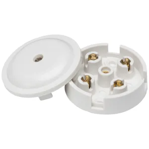 5A Junction Box 4-Terminal - White (59mm)