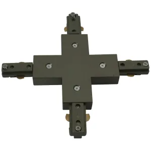 230V Track X-connector - Satin Nickel