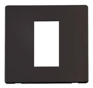 1 Gang Plate Single Media Module Cover Plate - Bla